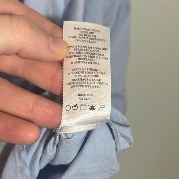 Womens Size S Rails Janae Shirt in Blue Jay Balloon Long Sleeve Collar Button Up - Picture 7 of 8